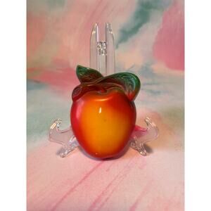 Vintage Chalkware Apple Wall Plaque – Retro Kitchen Fruit Décor, 1950s–1960s